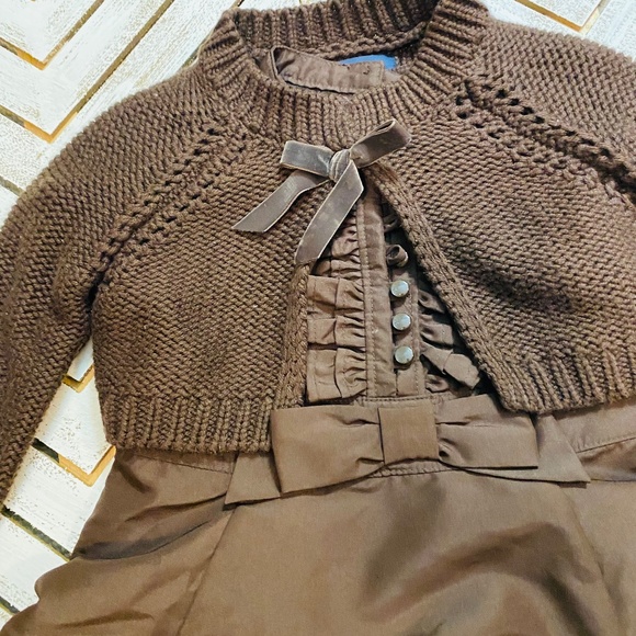 Gap 18-24Mo Girls Satin Dress with Knit Shrug - Picture 4 of 5